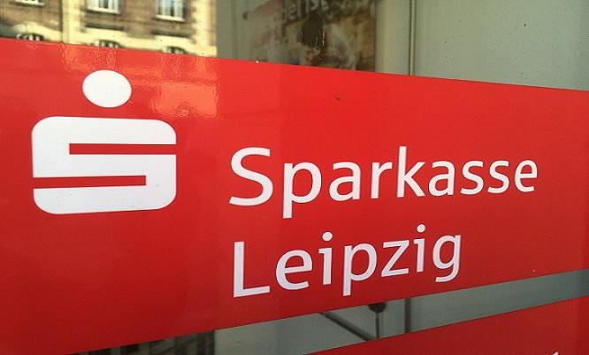 Sparkasse Leipzig Schriftzug